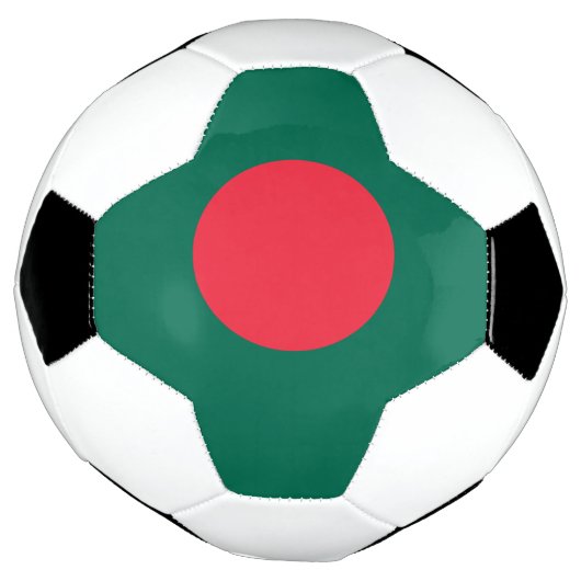 Patriottisch Voetbal met de vlag van Bangladesh (Gedraaid)