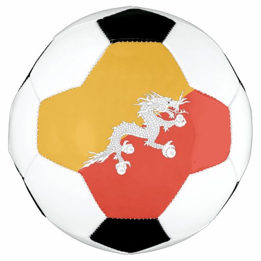 Patriottisch Voetbal met de vlag van Bhutan (Voorkant)