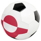 Patriottisch Voetbal met de vlag van Groenland (Drie kwart)