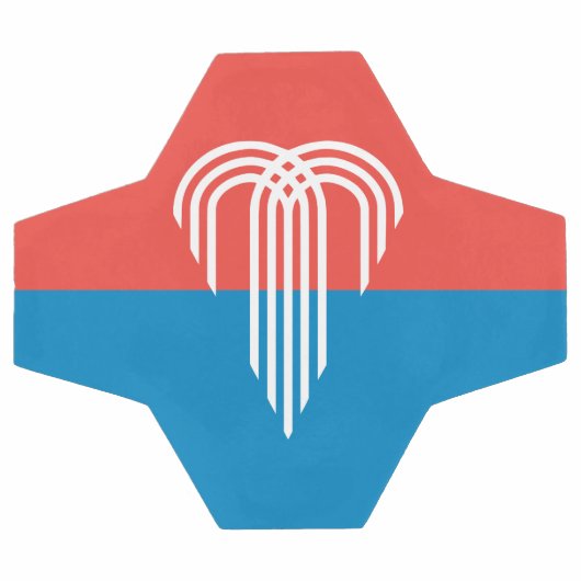 Patriottisch Voetbal met de vlag van Kansas City (Enkel)