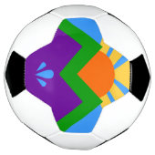 Patriottisch Voetbal met de vlag van Manitou Sprin (Gedraaid)