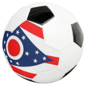 Patriottisch Voetbal met de vlag van Ohio, Verenig (Drie kwart)