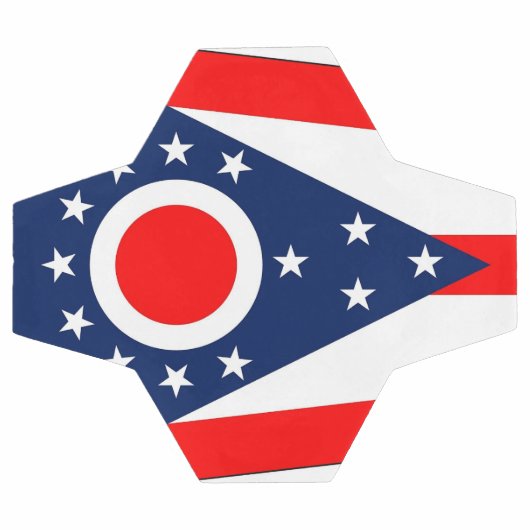 Patriottisch Voetbal met de vlag van Ohio, Verenig (Enkel)