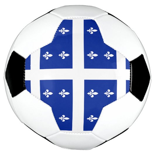Patriottisch Voetbal met de vlag van Quebec, Canad (Gedraaid)