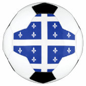 Patriottisch Voetbal met de vlag van Quebec, Canad (Voorkant)