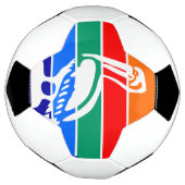 Patriottisch Voetbal met de vlag van Sint-Petersbu (Gedraaid)