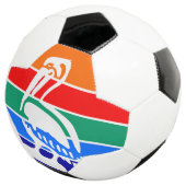 Patriottisch Voetbal met de vlag van Sint-Petersbu (Drie kwart)