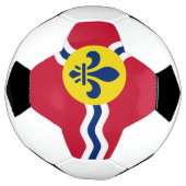 Patriottisch Voetbal met de vlag van St. Louis (Gedraaid)
