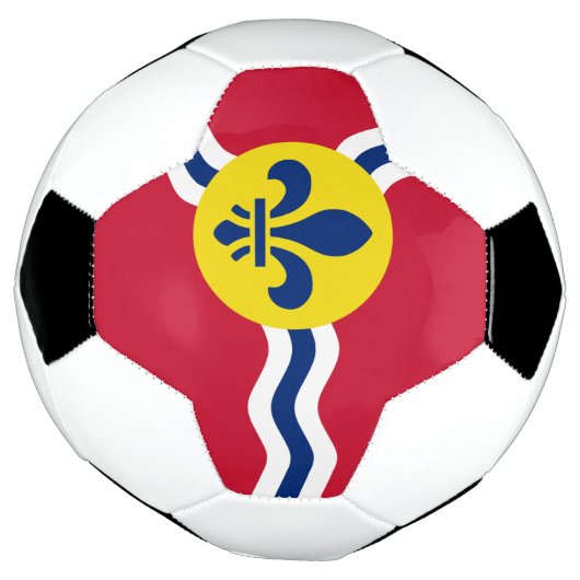 Patriottisch Voetbal met de vlag van St. Louis (Gedraaid)