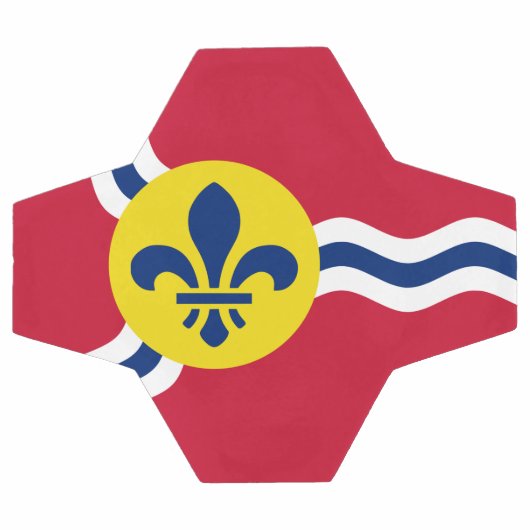 Patriottisch Voetbal met de vlag van St. Louis (Enkel)