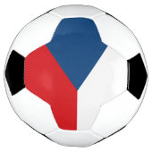 Patriottisch Voetbal met de vlag van Tsjechië (Gedraaid)