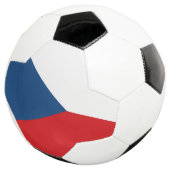 Patriottisch Voetbal met de vlag van Tsjechië (Drie kwart)