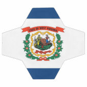 Patriottisch Voetbal met de vlag van West-Virginia (Enkel)