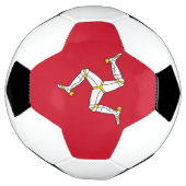 Patriottisch Voetbal met eiland Man Vlag (Gedraaid)