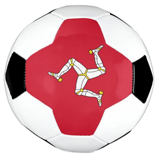Patriottisch Voetbal met eiland Man Vlag (Gedraaid)