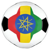 Patriottisch Voetbal met Ethiopische vlag (Gedraaid)