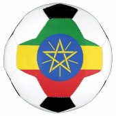 Patriottisch Voetbal met Ethiopische vlag (Voorkant)