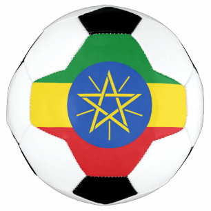 Patriottisch Voetbal met Ethiopische vlag