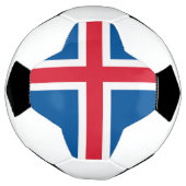 Patriottisch Voetbal met IJslandse vlag (Gedraaid)