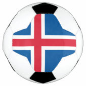 Patriottisch Voetbal met IJslandse vlag (Voorkant)
