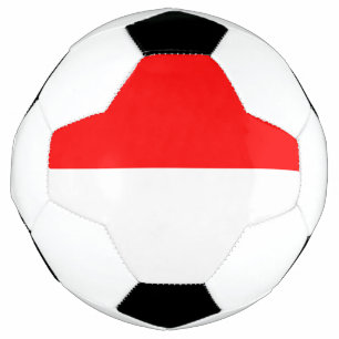 Patriottisch Voetbal met Indonesische vlag