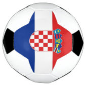 Patriottisch Voetbal met Kroatische vlag (Gedraaid)