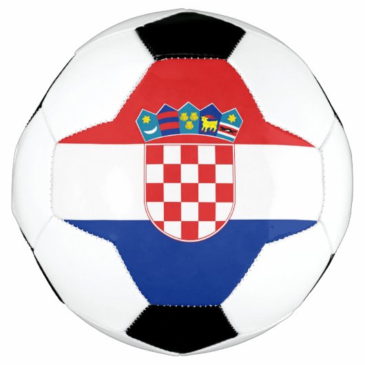 Patriottisch Voetbal met Kroatische vlag (Voorkant)