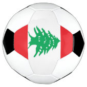 Patriottisch Voetbal met Libanese vlag (Gedraaid)
