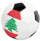 Patriottisch Voetbal met Libanese vlag (Drie kwart)