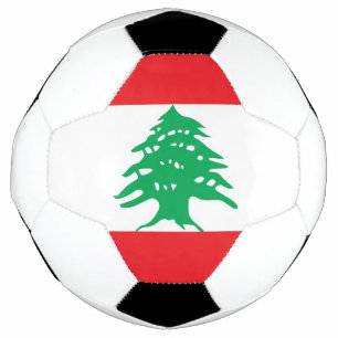 Patriottisch Voetbal met Libanese vlag