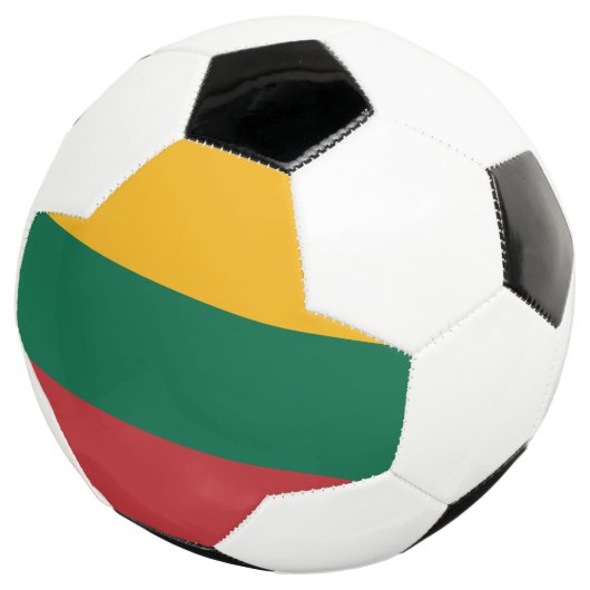 Patriottisch Voetbal met Litouwse vlag (Drie kwart)