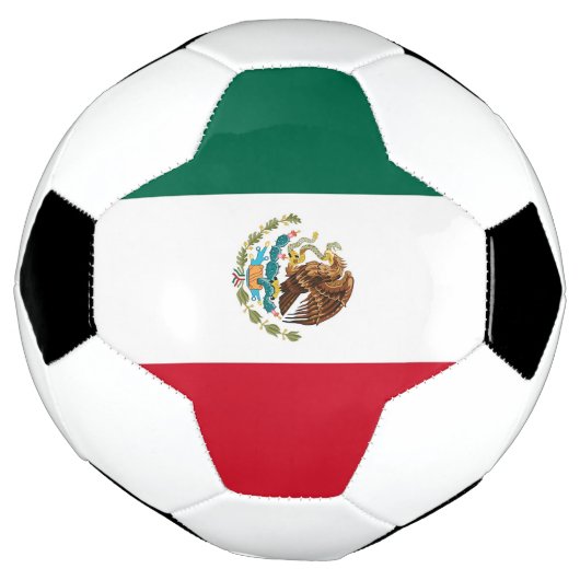 Patriottisch Voetbal met Mexicaanse vlag (Gedraaid)