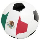 Patriottisch Voetbal met Mexicaanse vlag (Drie kwart)