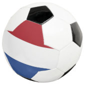 Patriottisch Voetbal met Nederlandse vlag (Drie kwart)