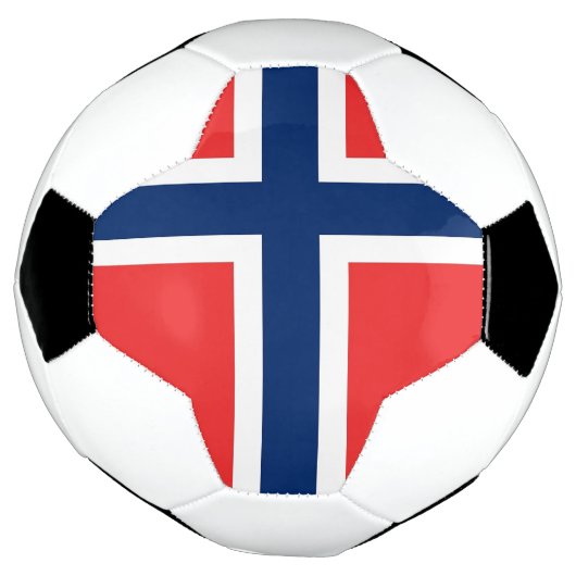 Patriottisch Voetbal met Noorse vlag (Gedraaid)