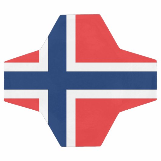 Patriottisch Voetbal met Noorse vlag (Enkel)