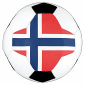 Patriottisch Voetbal met Noorse vlag (Voorkant)