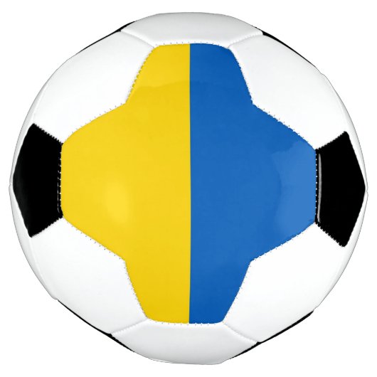 Patriottisch Voetbal met Oekraïense vlag (Gedraaid)
