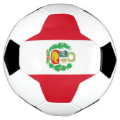 Patriottisch Voetbal met Peru-vlag (Gedraaid)