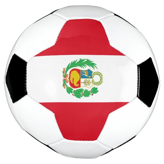 Patriottisch Voetbal met Peru-vlag (Gedraaid)