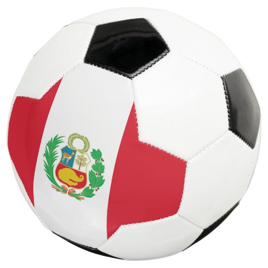 Patriottisch Voetbal met Peru-vlag (Drie kwart)