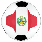 Patriottisch Voetbal met Peru-vlag (Voorkant)