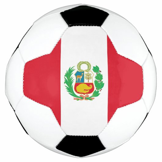 Patriottisch Voetbal met Peru-vlag (Voorkant)