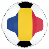 Patriottisch Voetbal met Roemeense vlag (Voorkant)
