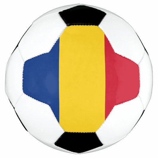 Patriottisch Voetbal met Roemeense vlag (Voorkant)