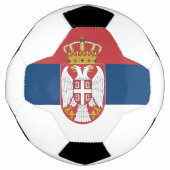 Patriottisch Voetbal met Servische vlag (Voorkant)