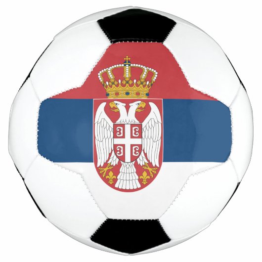 Patriottisch Voetbal met Servische vlag (Voorkant)