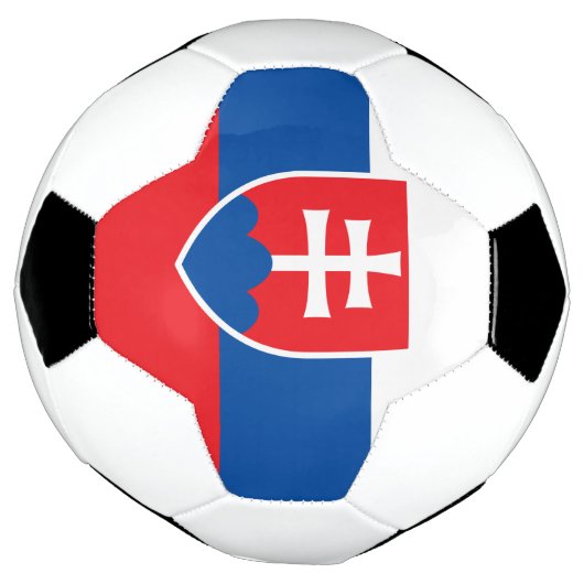 Patriottisch Voetbal met Slowaakse vlag (Gedraaid)