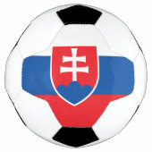 Patriottisch Voetbal met Slowaakse vlag (Voorkant)