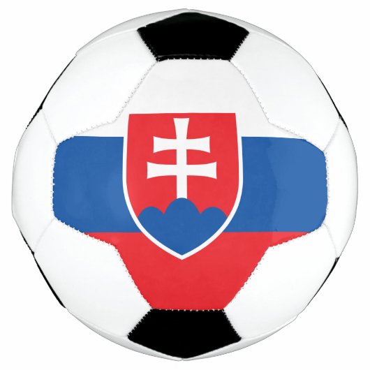 Patriottisch Voetbal met Slowaakse vlag (Voorkant)